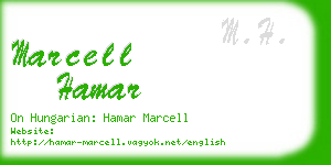 marcell hamar business card